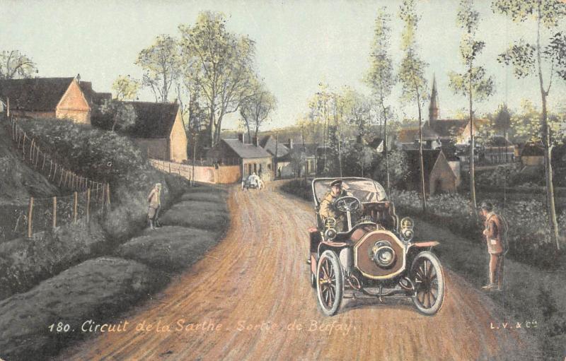Carte postale ancienne Circuit De La Sarthe - Sortie De Berfay à Berfay
