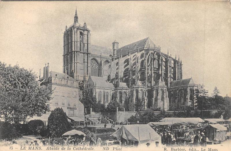 Carte postale ancienne Le Mans - Abside De La Cathedrale au Mans