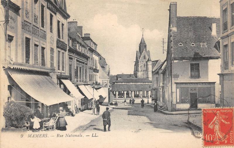 Carte postale ancienne Mamers - Rue Nationale à Mamers