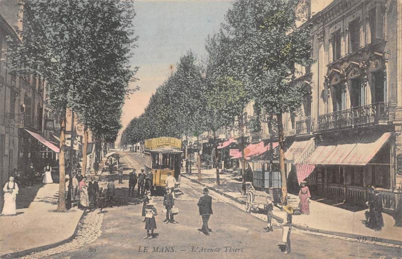 Carte postale ancienne Le Mans - L'Avenue Thiers au Mans