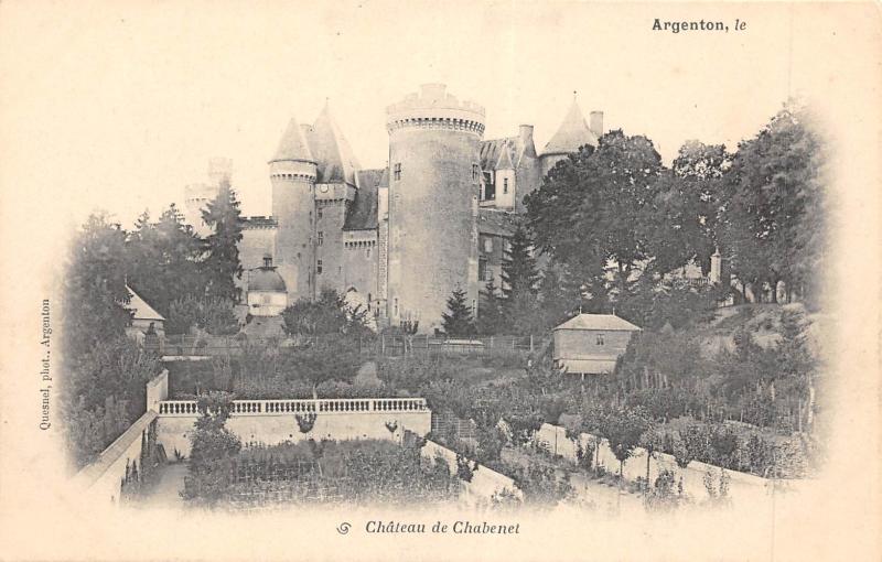 Carte postale ancienne Argenton - Chateau De Chabenet