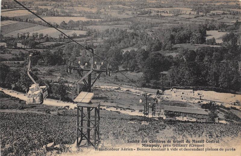 Carte postale ancienne Sté Des Carrieres De Granit Du Massif Central - Maupuy - Transbordeur Aer