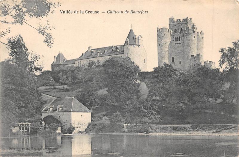 Carte postale ancienne Vallee De La Creuse - Chateau De Romefort