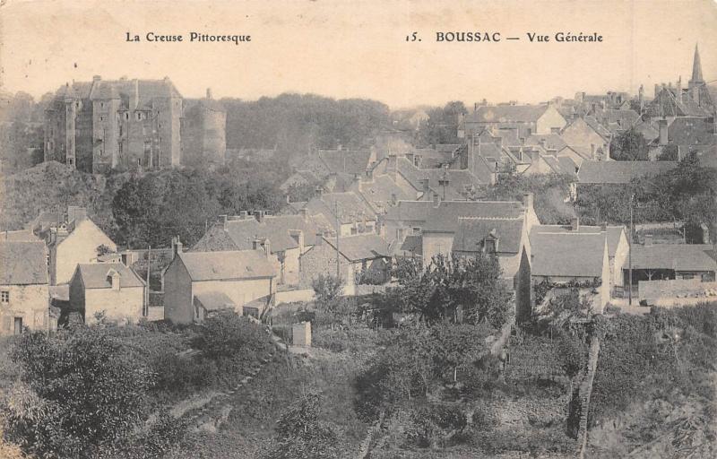 Carte postale ancienne Boussac - Vue Generale à Boussac