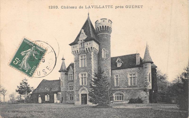 Carte postale ancienne Chateau De La Villatte - Pres Gueret