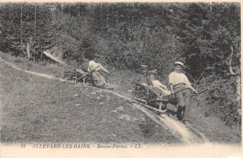 Carte postale ancienne Allevard - Brame Farine à Allevard
