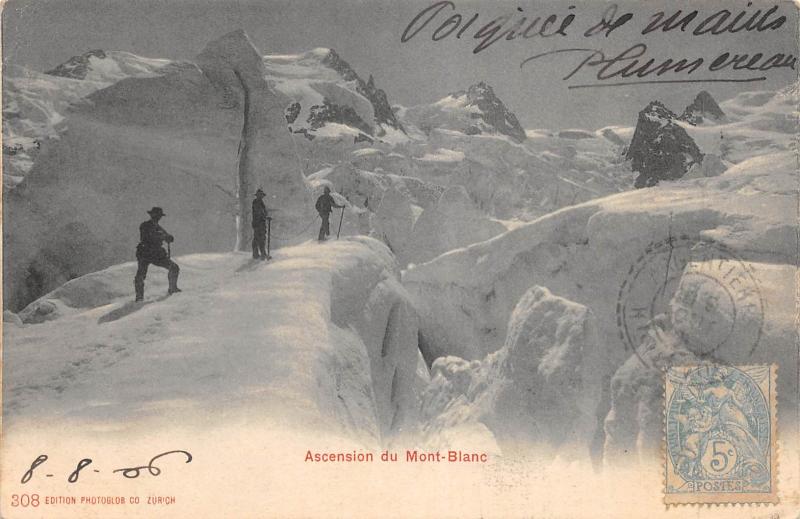 Carte postale ancienne Ascension Du Mont Blanc