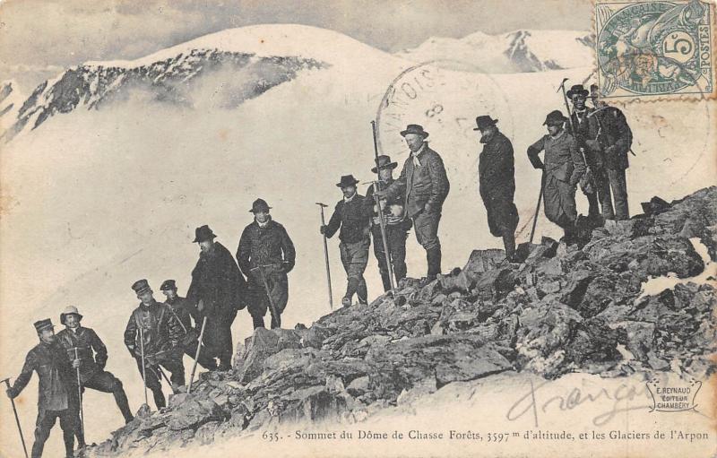 Carte postale ancienne Sommet Du Dome De Chasse Forets Et Les Glaciers De L'Arpon