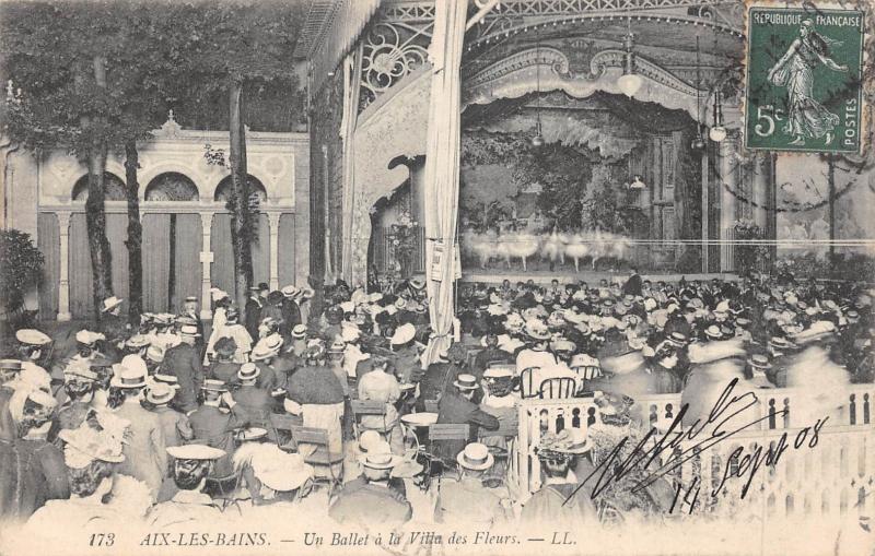 Carte postale ancienne Aix Les Bains - Un Ballet A La Villa Des Fleurs à Aix-les-Bains