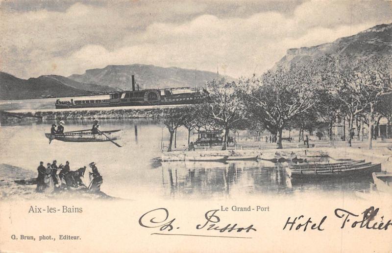 Carte postale ancienne Aix Les Bains - Le Grand Port à Aix-les-Bains