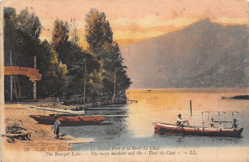 Carte postale ancienne Lac Du Bourget - Le Grand Port Et Dent Du Chat