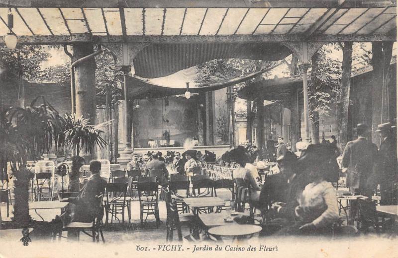 Carte postale ancienne Vichy - Jardin Du Casino Des Fleurs à Vichy
