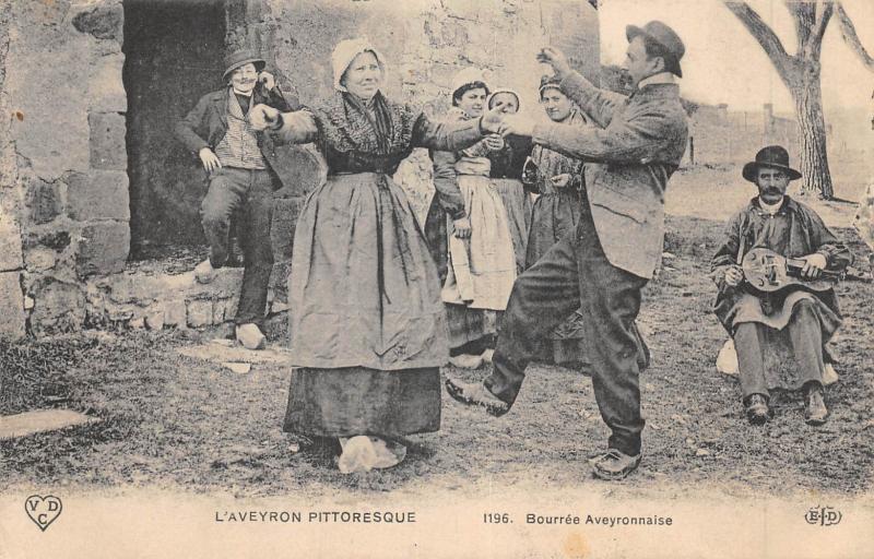 Carte postale ancienne Aveyron - Bourree Aveyronnaise