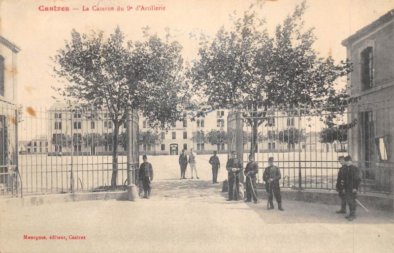 Carte postale ancienne Castres - La Caserne Du 9e D'Artillerie à Castres