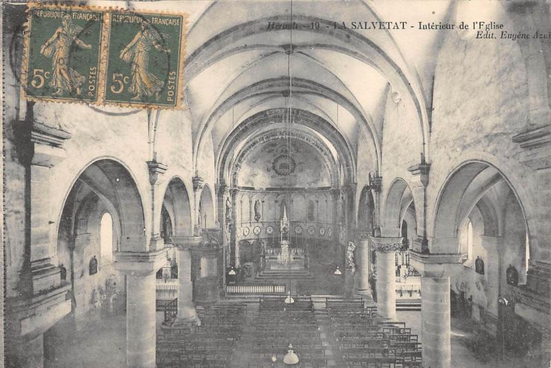 Carte postale ancienne La Salvetat - Interieur De L'Eglise