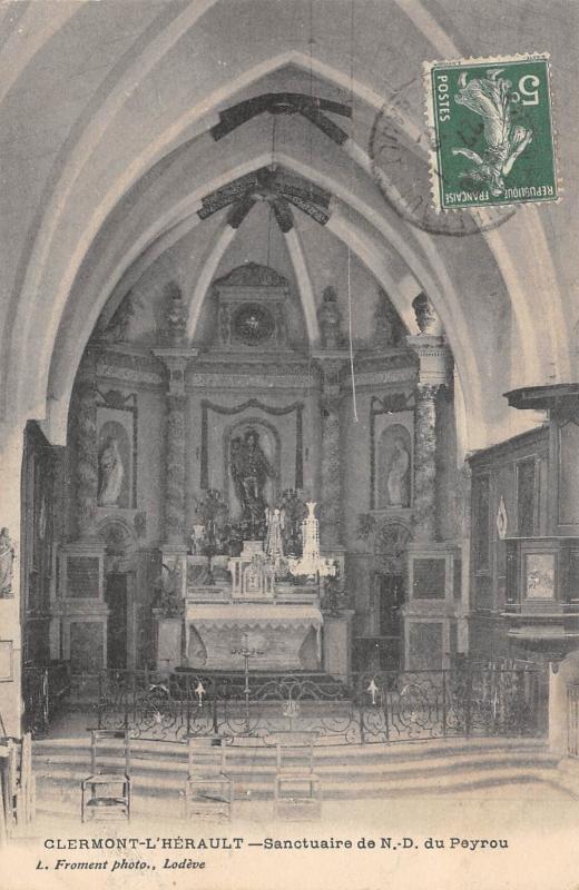 Carte postale ancienne Clermont L'Herault - Sanctuaire De N.d.du Peyrou à Clermont-l'Hérault