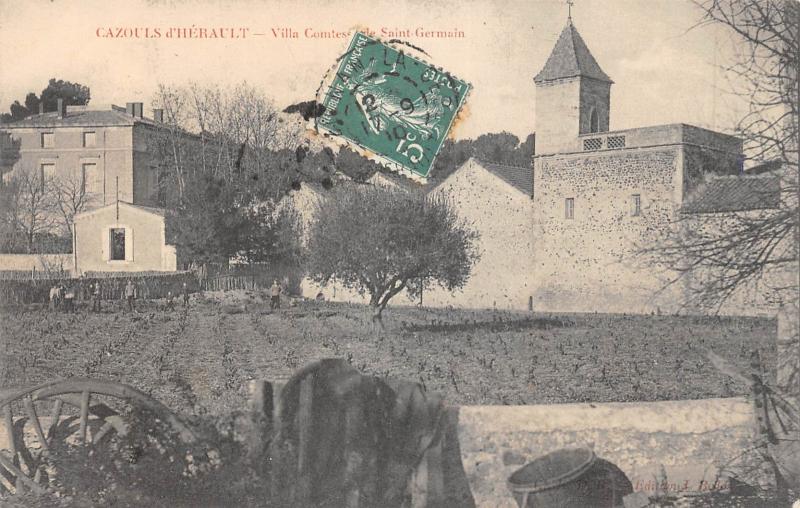 Carte postale ancienne Cazouls D'Herault - Villa Comtesse De Saint Germain à Cazouls-d'Hérault