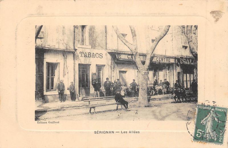 Carte postale ancienne Serignan - Les Allees à Sérignan