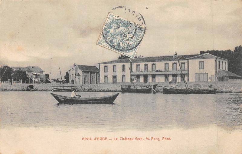 Carte postale ancienne Grau D'Agde - Le Chateau Vert