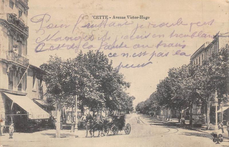 Carte postale ancienne Cette - Avenue Victor Hugo