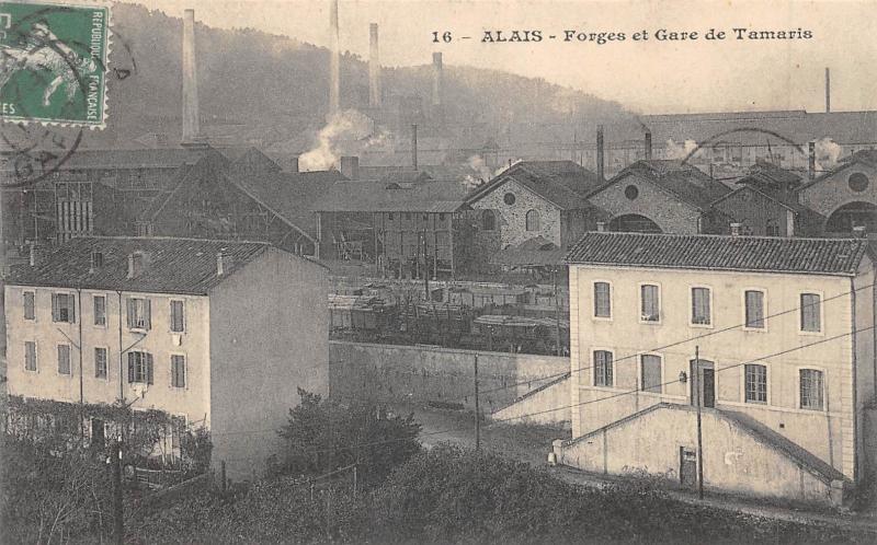 Carte postale ancienne Alais - Forges Et Gare De Tamaris