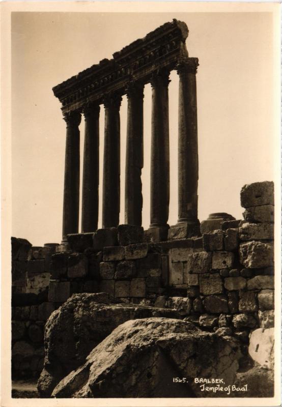 Carte postale ancienne Baalbeck Temple of Baal Lebanon