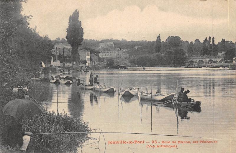 Carte postale ancienne Joinville Le Pont - Bords De Marne - Les Pecheurs à Joinville-le-Pont