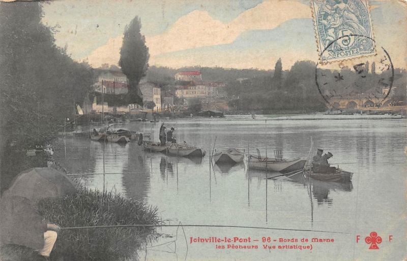 Carte postale ancienne Joinville Le Pont - Bords De Marne - Les Pecheurs à Joinville-le-Pont