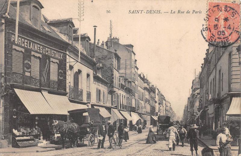 Carte postale ancienne Saint Denis - La Rue De Paris à Saint-Denis