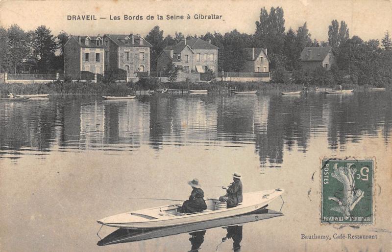 Carte postale ancienne Draveil - Les Bords De La Seine A Gibraltar à Draveil