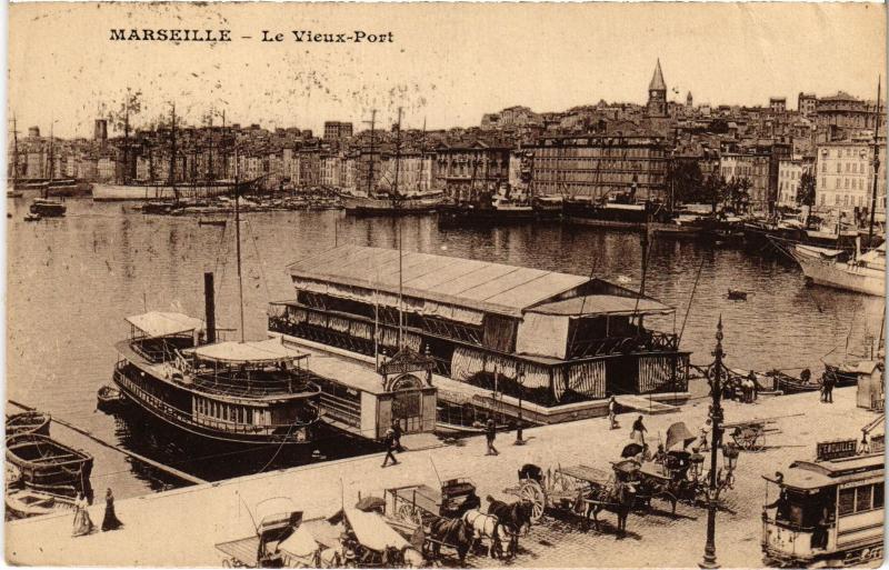 Carte postale ancienne Marseille le vieux port à Marseille