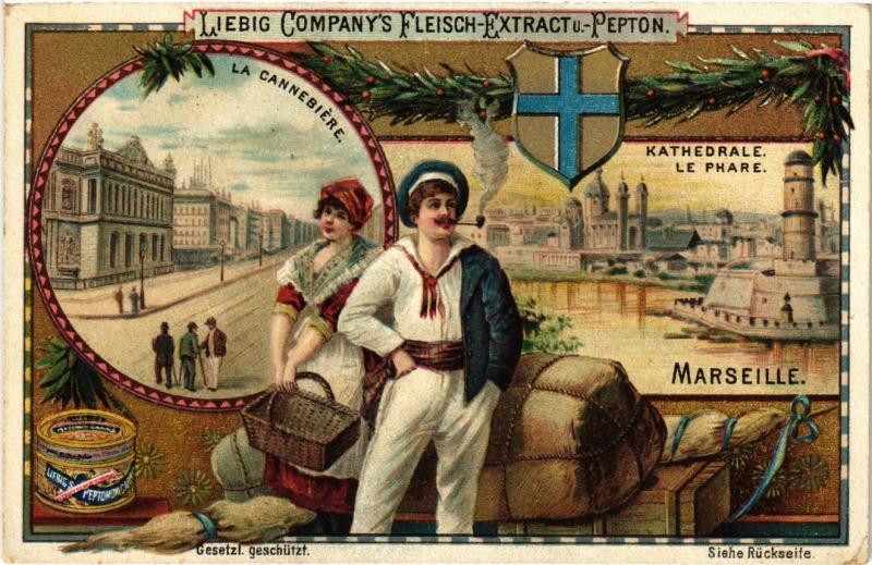 Carte postale ancienne Marseille souvenir à Marseille