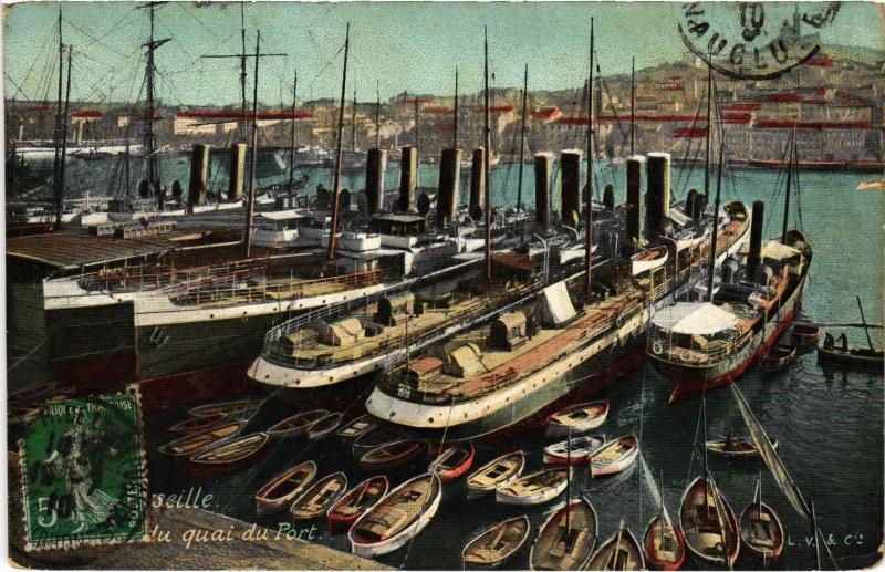 Carte postale ancienne Marseille Quai du Port à Marseille