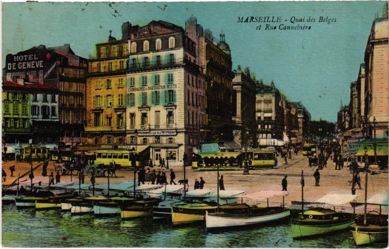 Carte postale ancienne Marseille Quai des Belges à Marseille