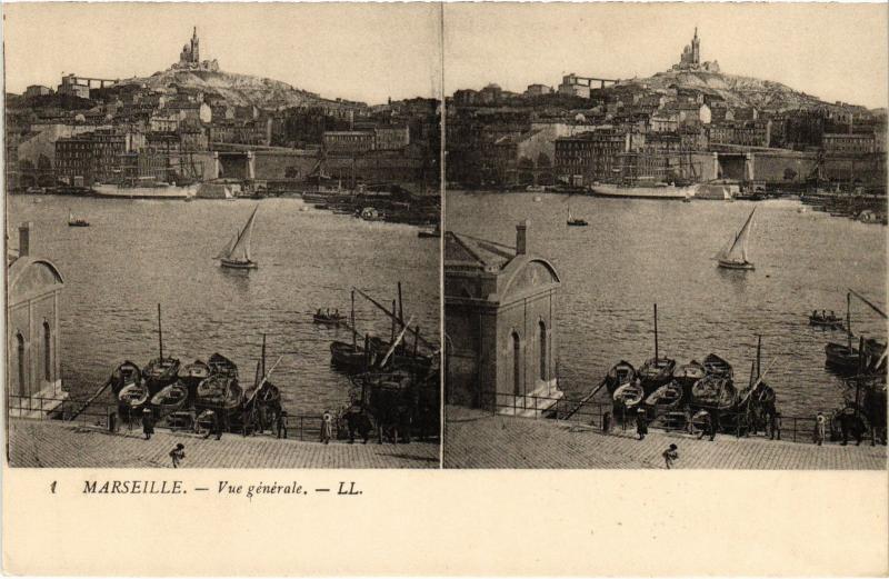 Carte postale ancienne Marseille vue generale à Marseille