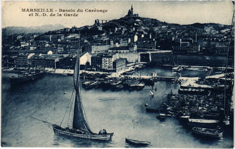 Carte postale ancienne Marseille Bassin du Carenage à Marseille