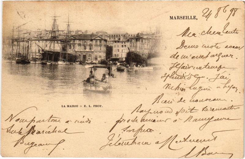 Carte postale ancienne Marseille la Mairie à Marseille