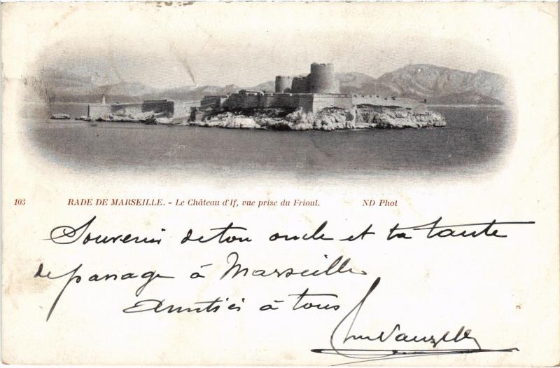 Carte postale ancienne Marseille Chateau d'If à Marseille