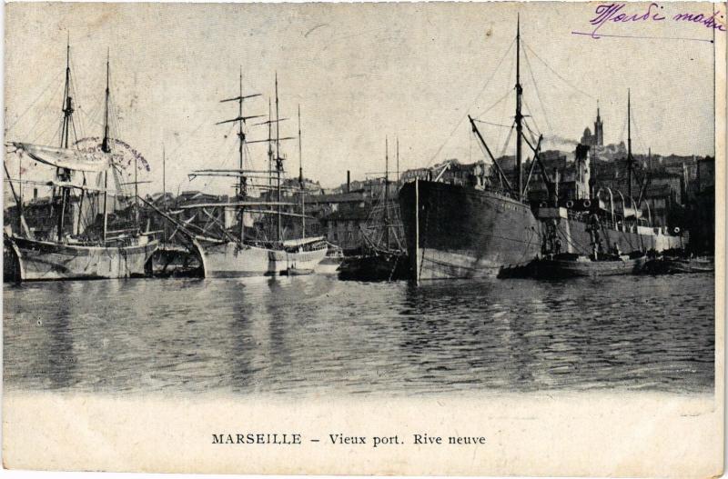 Carte postale ancienne Marseille vieux port à Marseille