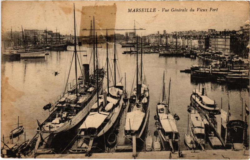 Carte postale ancienne Marseille vue generale du port à Marseille