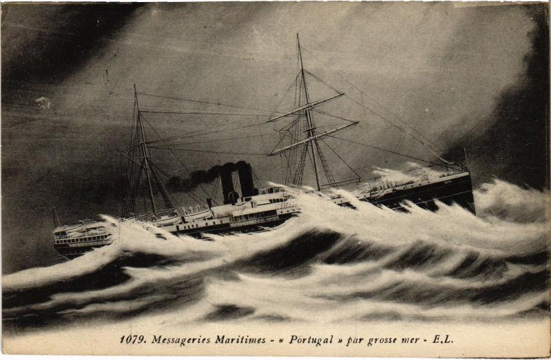 Carte postale ancienne Marseille Messageries Maritimes à Marseille