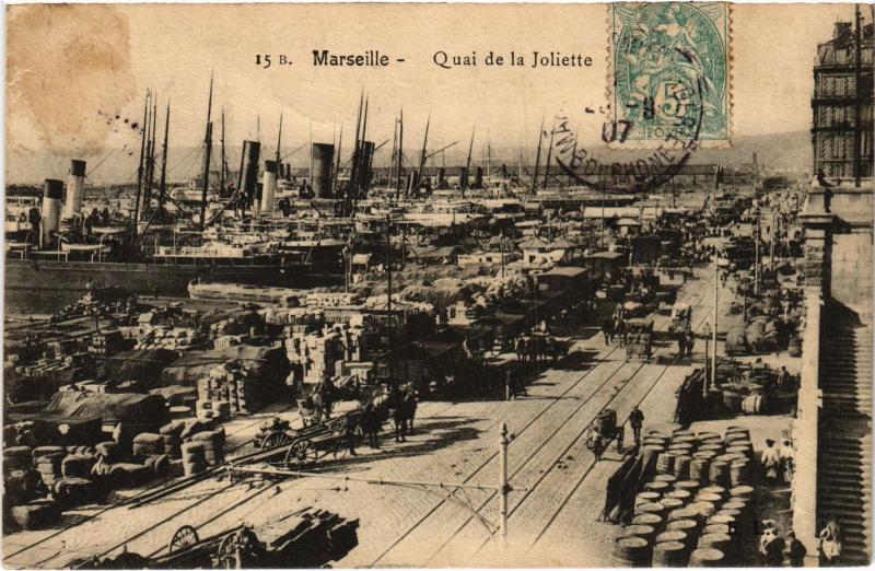 Carte postale ancienne Marseille Quai de la Joliette à Marseille