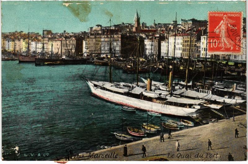 Carte postale ancienne Marseille Quai du Port à Marseille