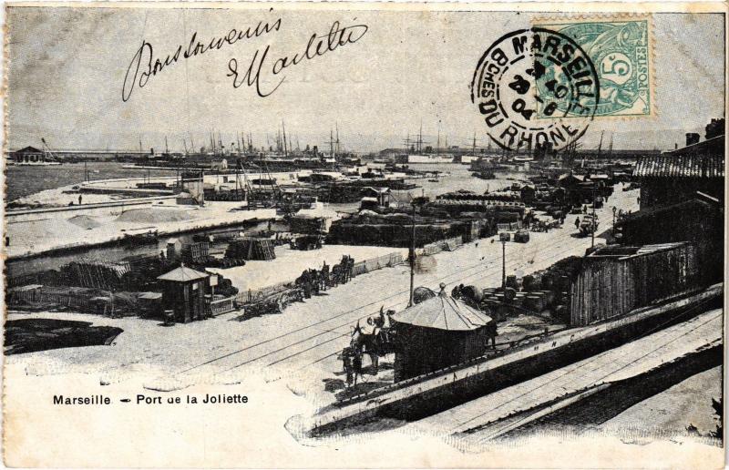 Carte postale ancienne Marseille Pont de la Joliette à Marseille