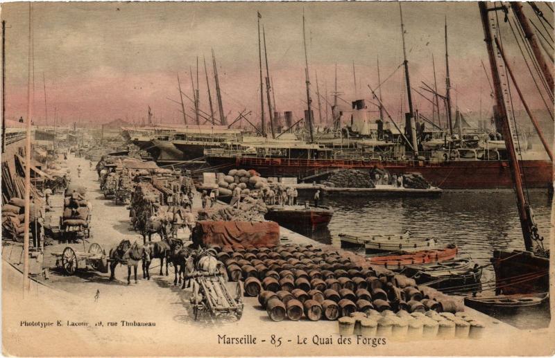 Carte postale ancienne Marseille Quai des Forges à Marseille