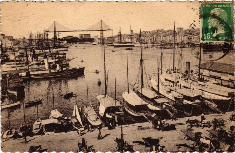 Carte postale ancienne Marseille vue generale du port à Marseille
