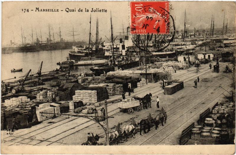 Carte postale ancienne Marseille Quai de la Joliette à Marseille