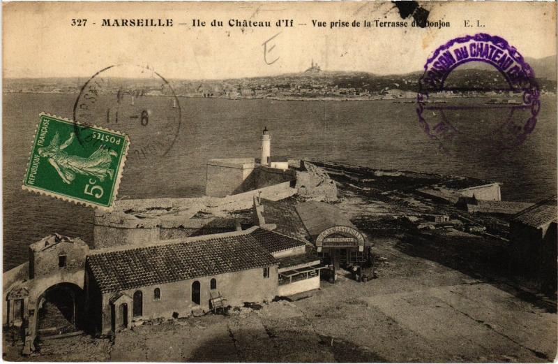Carte postale ancienne Marseille Ile du Chateau d'If à Marseille