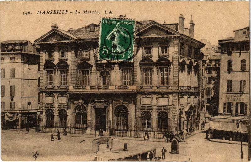 Carte postale ancienne Marseille la Mairie à Marseille