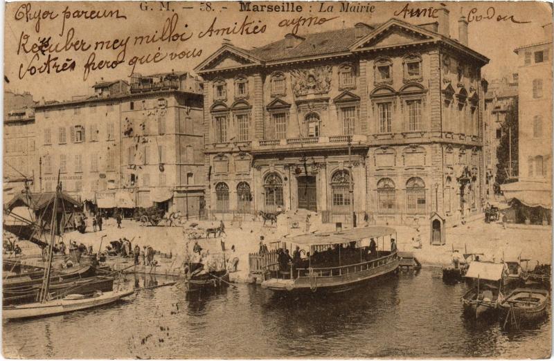 Carte postale ancienne Marseille la Mairie à Marseille